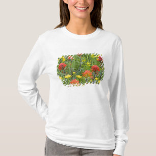 Camiseta Pincel indiano e flores silvestres de biscuitroot
