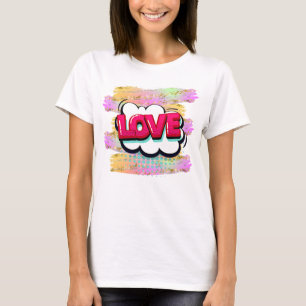Camiseta Pincel Luminoso do Pop de Estilo de BD