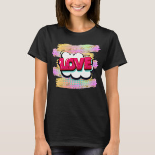 Camiseta Pincel Luminoso do Pop de Estilo de BD 