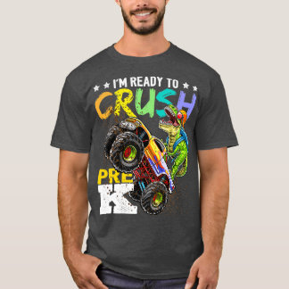 Camiseta Pincel Monstro do Pré-K Dinossauro de volta à Esco