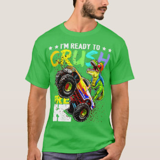 Camiseta Pincel Monstro do Pré-K Dinossauro de volta à Esco