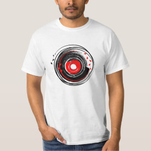 Camiseta Pincel Pintado Registro de Vinilo Grunge Retroativ
