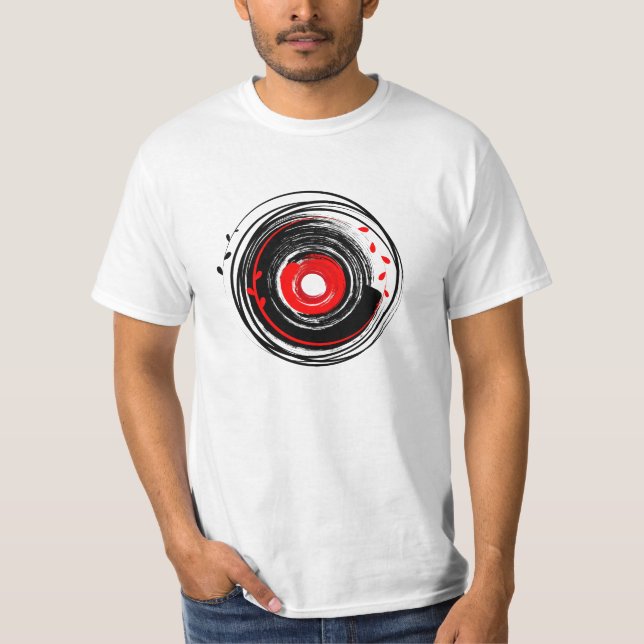 Camiseta Pincel Pintado Registro de Vinilo Grunge Retroativ (Frente)