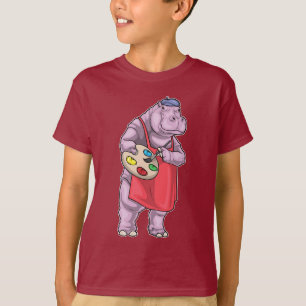 Camiseta Pincel Pintor Hippo