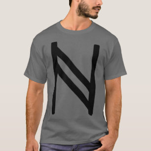 Camiseta Pincel Rune Hagalaz Preto Versão 2