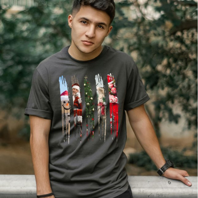 Camiseta Pincel Traço de Natal Personalizado (Criador carregado)