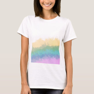 Camiseta Pincelada abstrata arco-íris aquarela