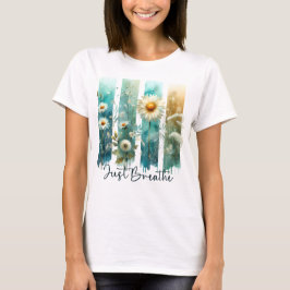 Camiseta PINCELADAS DE FLORES SILVESTRES EM Aquarela PASTEL