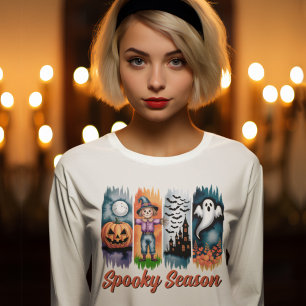 Camiseta Pinceladas do Outono no Halloween da Temporada Ass