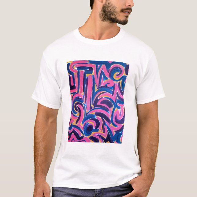 Camiseta Pinceladas pintadas de mão com Grafite na Grécia a (Frente)
