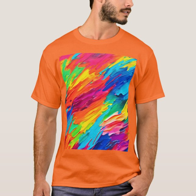 Camiseta Pinceladas Vibrantes de Alegria (Frente)