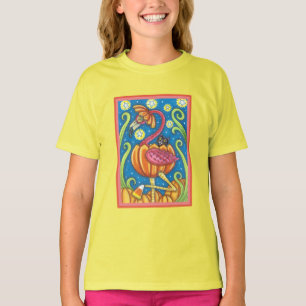 CAMISETA PINCO DE PINCO FLAMINGO E GATO NEGRO NA BOMBA