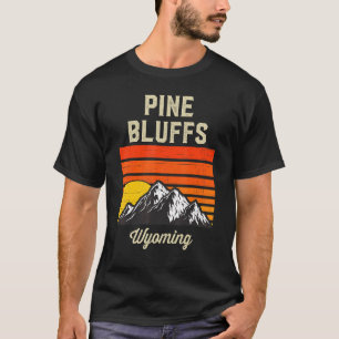 Camiseta Pine Bluffs Wyoming Retro City State Usa