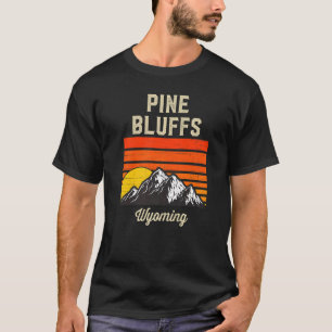 Camiseta Pine Bluffs Wyoming Retro City State Usa