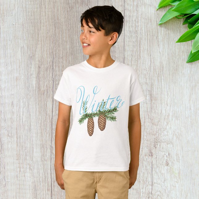 Camiseta Pine-Cones de inverno (Criador carregado)