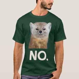 Camiseta Pine Marten Engraçada Animal MemMen Mulheres Crian