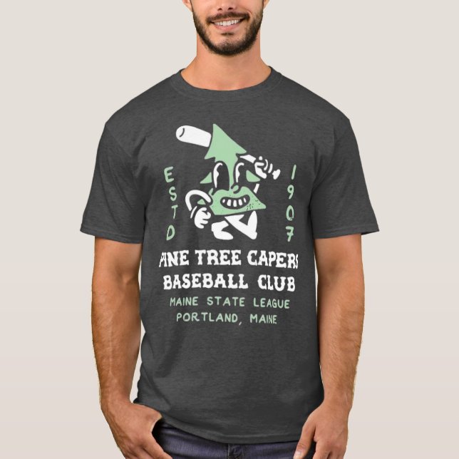 Camiseta Pine Tree Capers - Portland, ME (Frente)