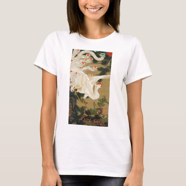 Camiseta Pine Tree & Phoenix (Love Heart Phoenix), Jakuchu (Frente)