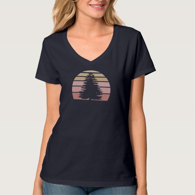 Camiseta Pine Tree Silhouette (Frente)
