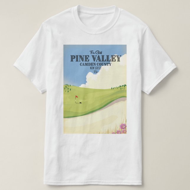 Camiseta Pine Valley Camden County Nova Jersey EUA Golfe (Frente do Design)