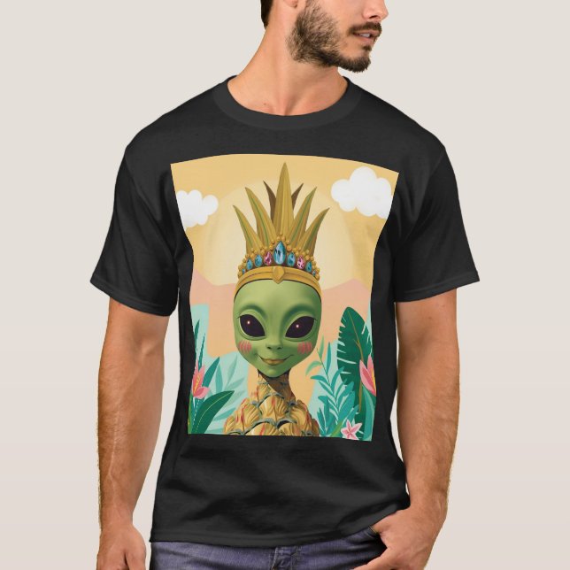 Camiseta Pineapple Alien – Tropical Funny Fruit Art (Frente)