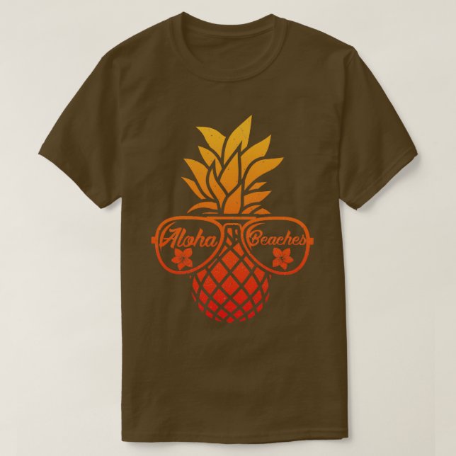 Camiseta Pineapple Aloha Beaches Havaí Verão (2) (Frente do Design)
