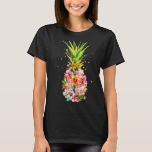 Camiseta Pineapple Aloha Paches Flores Havaianos Hawaii Su