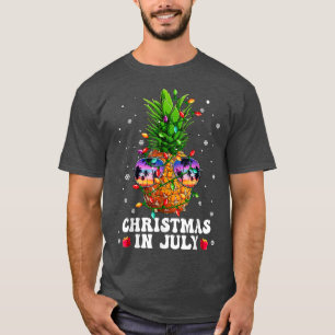 Camiseta Pineapple Christmas em julho Aloha Hawaii Beaches