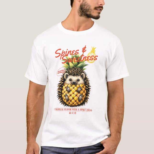 CAMISETA PINEAPPLE DE CHAVE DE ESPINHA E DOCE (Frente)