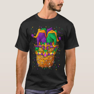 Camiseta Pineapple Mardi Gras Carnaval Jester Mask Funny F