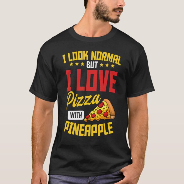Camiseta Pineapple Pizza Havaiana Comida Snack (Frente)