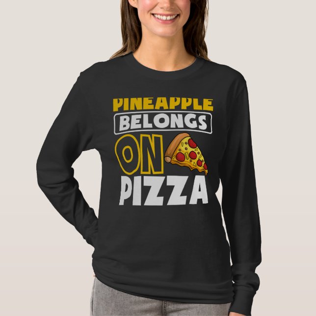 Camiseta Pineapple Pizza Havaiana Comida Snack (Frente)