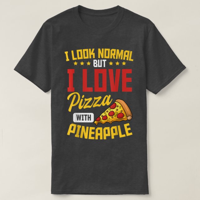 Camiseta Pineapple Pizza Havaiana Comida Snack Lover489 (Frente do Design)