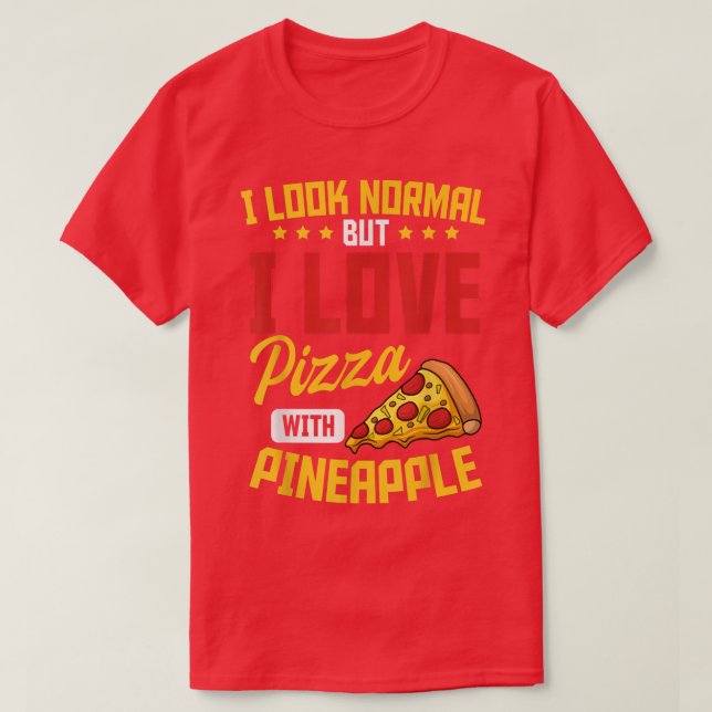 Camiseta Pineapple Pizza Havaiana Comida Snack Lover491 (Frente do Design)