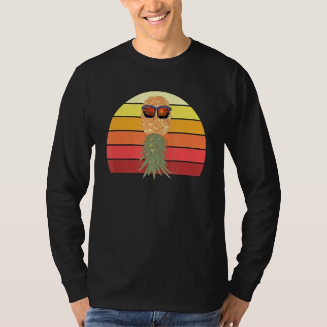 Camiseta Pineapple Sunglass Retro Aloha Beach Hawaii (Frente)