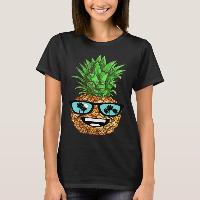 Camiseta Pineapple sunglasses aloha beaches hawaii hawaiian (Frente)
