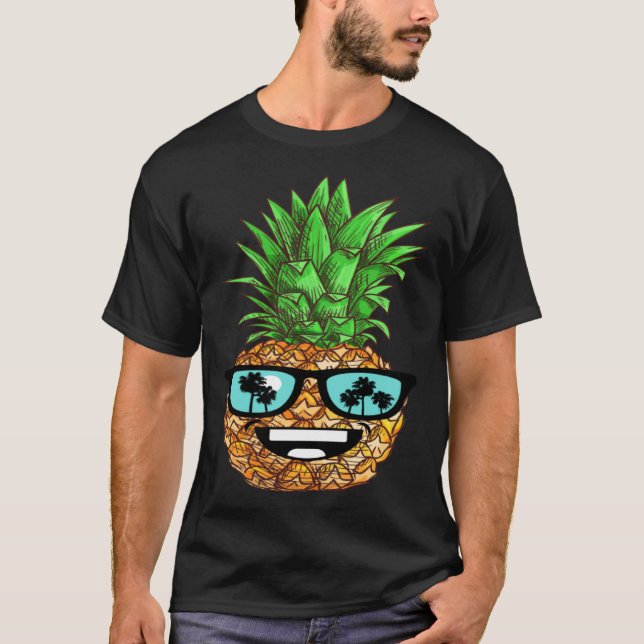 Camiseta Pineapple sunglasses aloha beaches hawaii hawaiian (Frente)