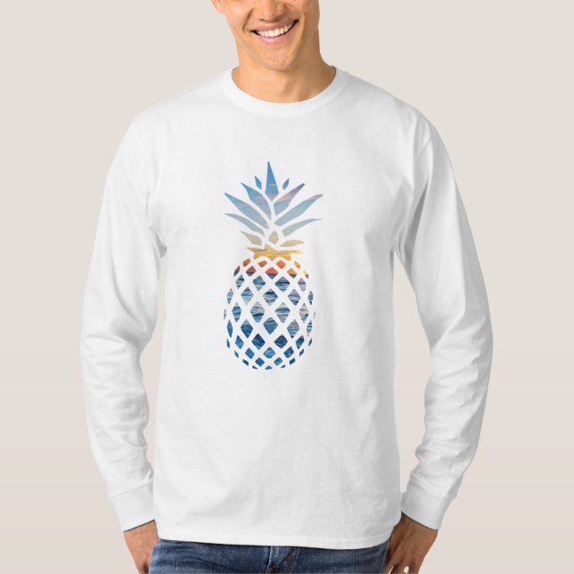 Camiseta Pineapple Sunset Seaview Elegante (Frente)