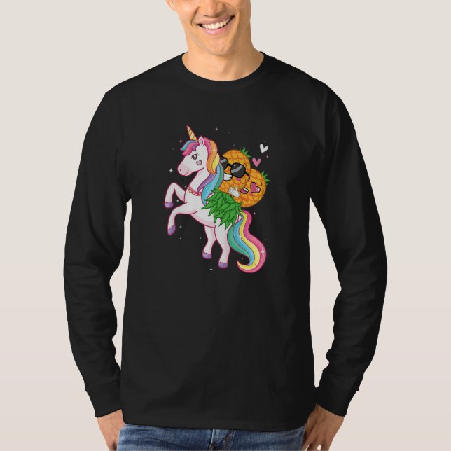 Camiseta Pineapple Swinger Unicorn  Swinging Lifestyle Poly (Frente)