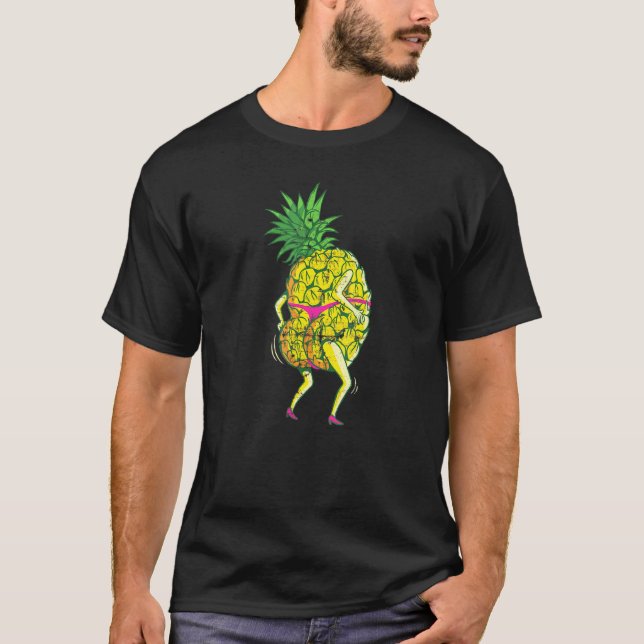 Camiseta Pineapple Thong - Tropical Aloha Beach Graph (Frente)