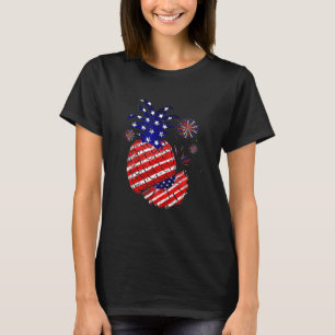 Camiseta Pineapple Ue Bandeira 4 De Julho Patriótico Indepe