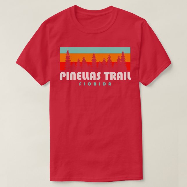 Camiseta Pinellas Trail Pinellas County Florida Retro Trees (Frente do Design)