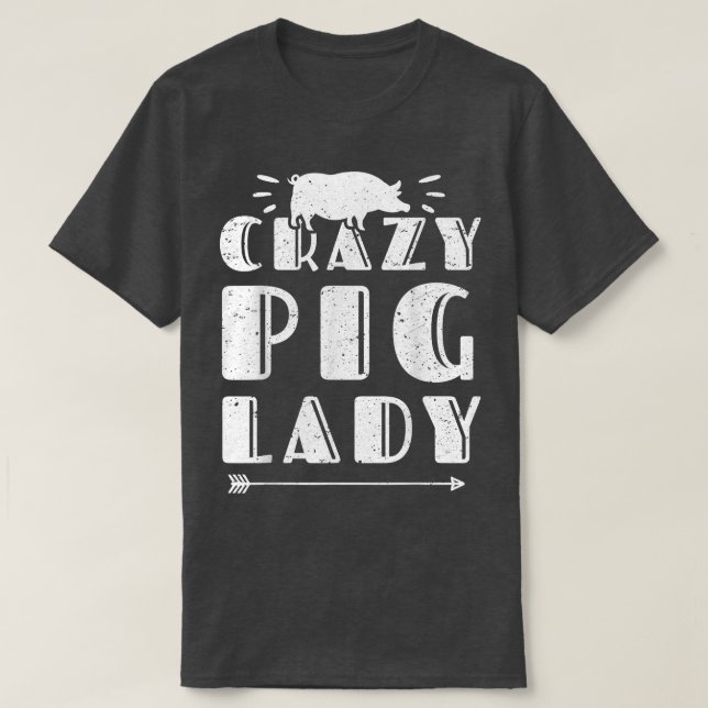 Camiseta Ping Lady Pig Lover Animal Farmer 62 (Frente do Design)