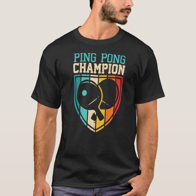 Camiseta Ping Pong Campeão Mesa Jogador Ping Ping Pong (Frente)