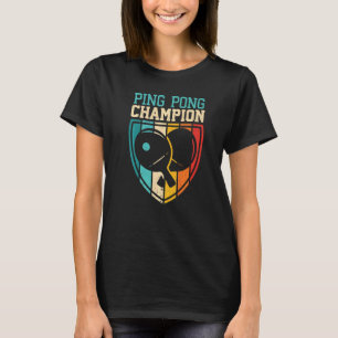 Camiseta Ping Pong Campeão Mesa Jogador Ping Ping Pong