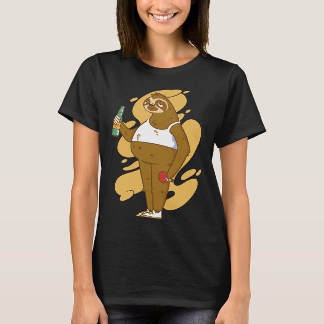 Camiseta Ping-pong da cerveja bebado (Frente)