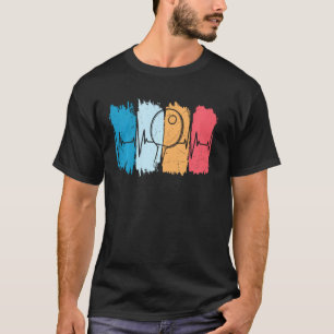 Camiseta Ping Pong Heartbeat Funny Mesa Player Retr