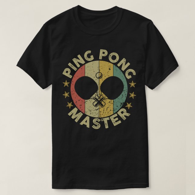 Camiseta Ping Pong Master Champion Tênis Coach Paddl (Frente do Design)