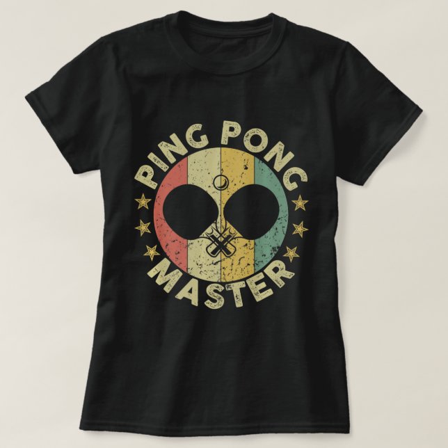 Camiseta Ping Pong Master Champion Tênis Coach Paddl (Frente do Design)