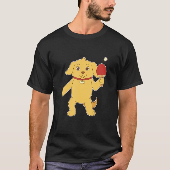 Camiseta Ping Pong Mesa Tênis de de Cachorro Ping Puppy Pet (Frente)